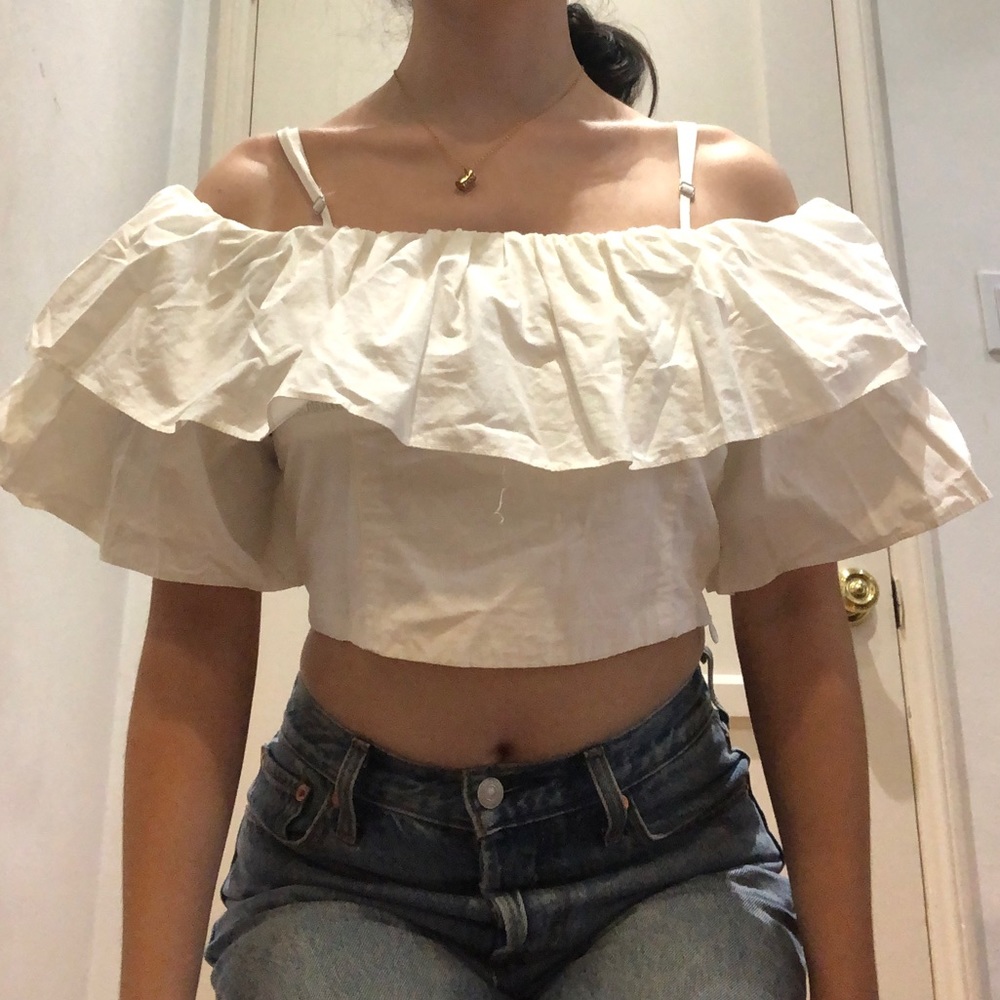ZARA ruffle top